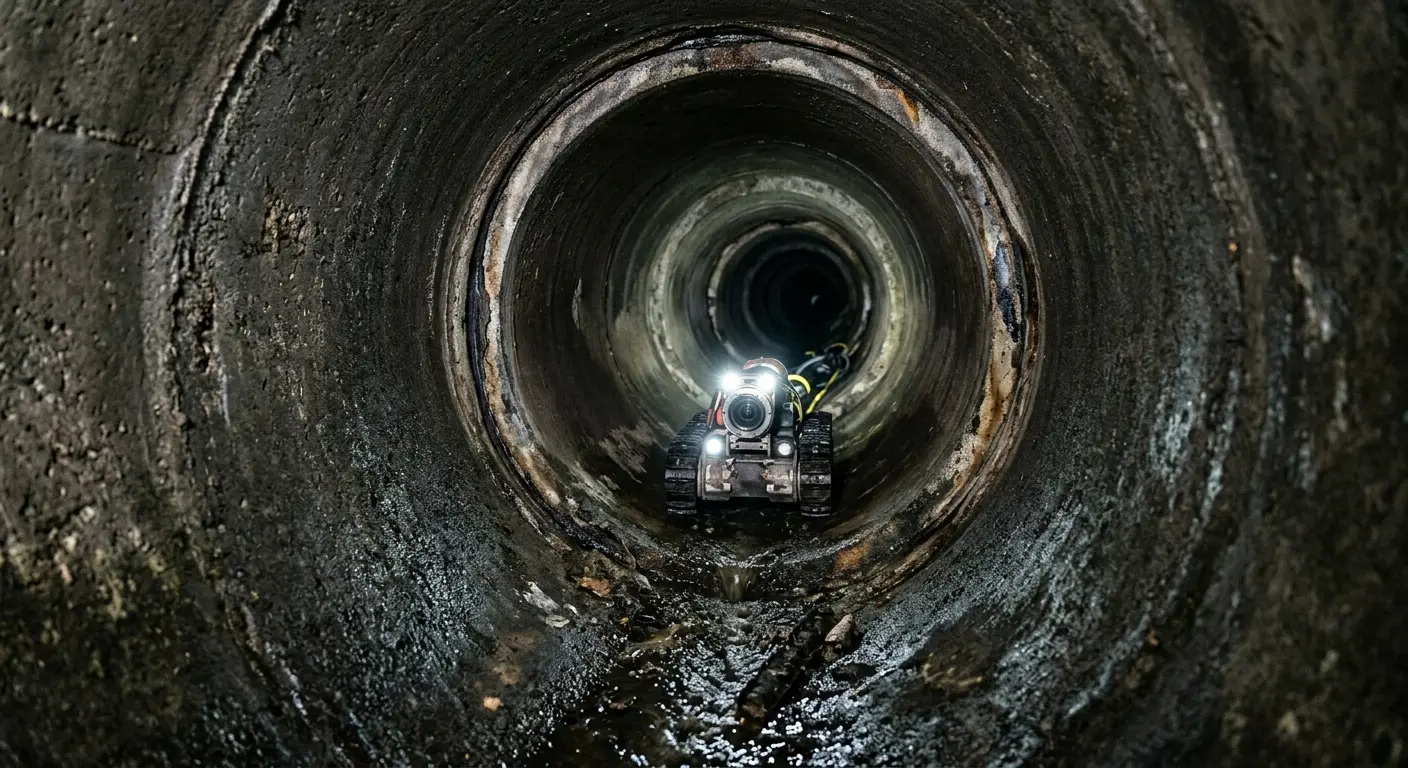 Robotic sewer camera inspecting pipe interior for Sewer Line Repair in Lynnwood
